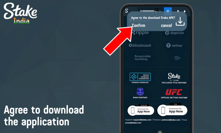 Agree to download the Stake app